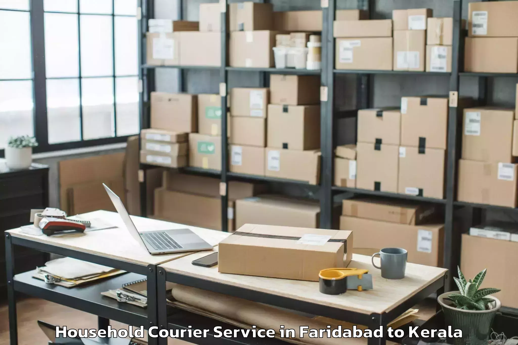 Book Faridabad to Chelakkara Household Courier